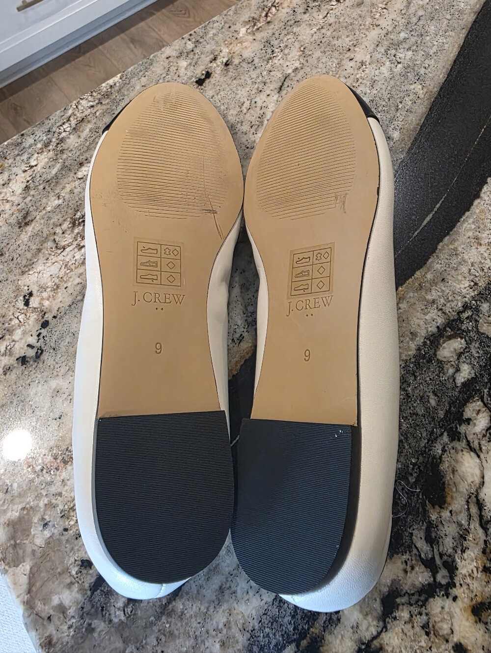 NEW J Crew Black White Captoe Ballet Flats Size 9 Two Tone Cap Toe Slipon 9 - Picture 5 of 9